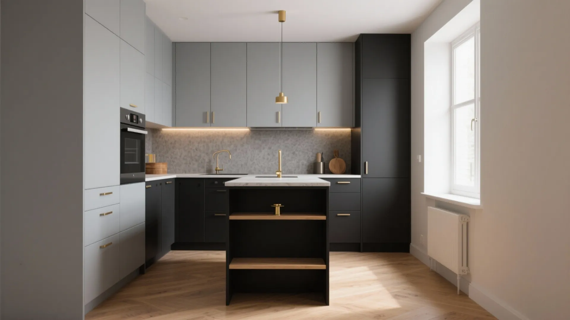 5 Grey & Black Kitchen Cupboard Ideas: Bold small-kitchen solutions mixing grey and black for modern homes