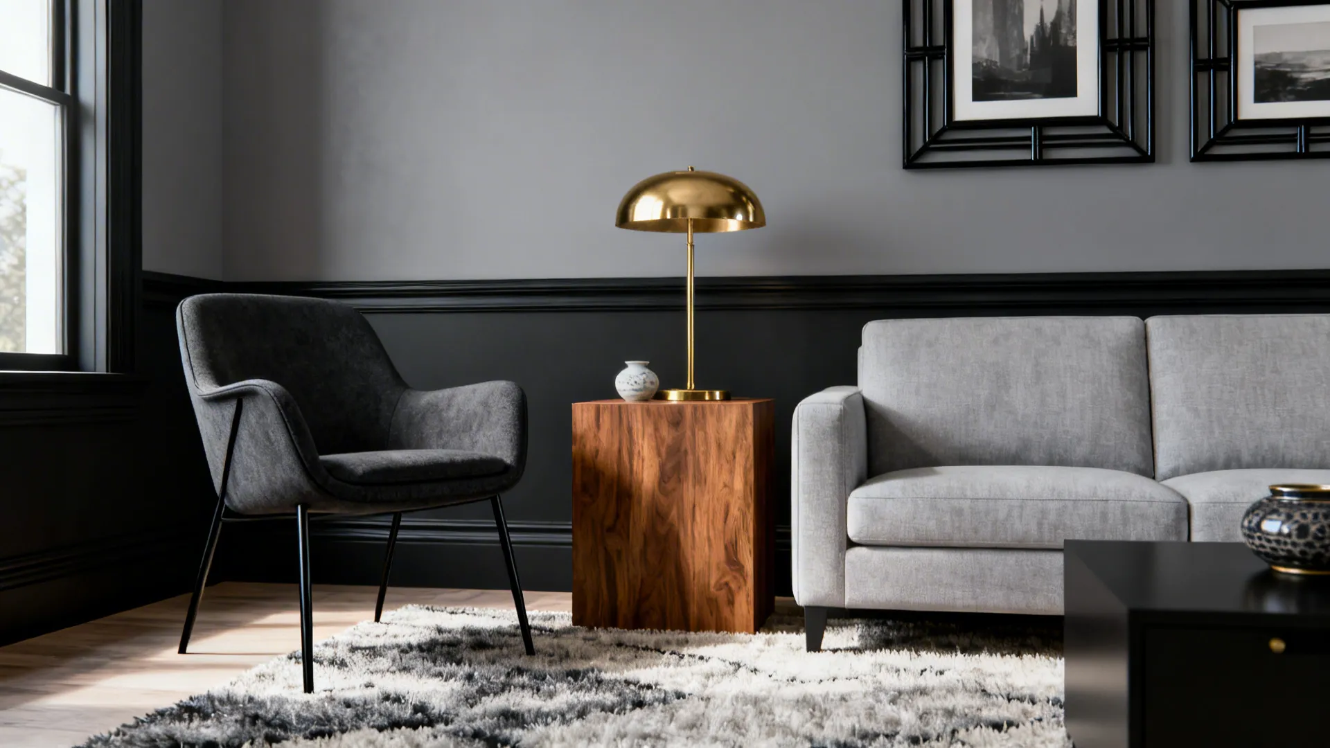 Grey Black White Living Room Ideas — 5 Inspo