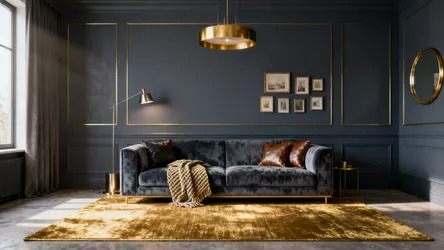 5 Grey Blue and Gold Living Room Ideas