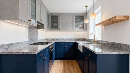 5 Grey and Dark Blue Kitchen Design Ideas
