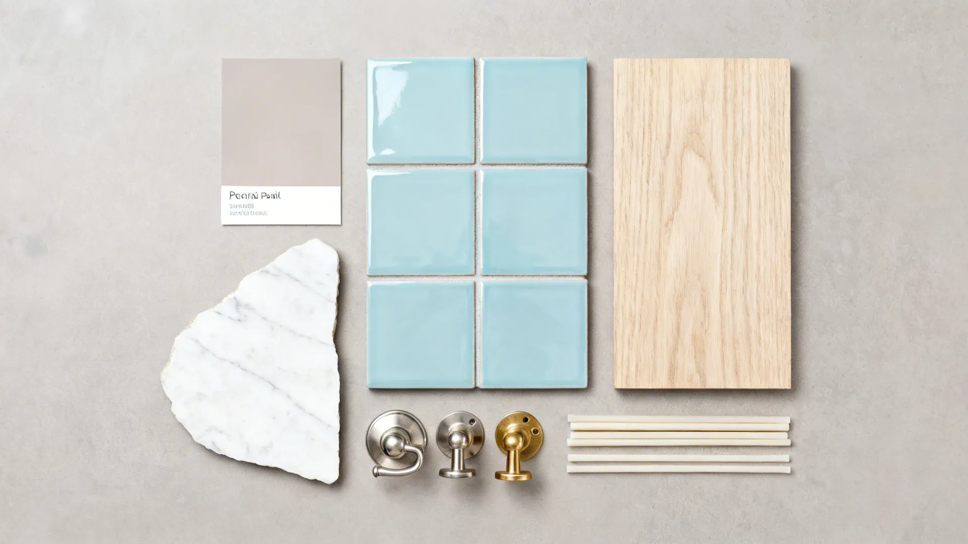 3) Pale Grey Shell with Powder-Blue Backsplash