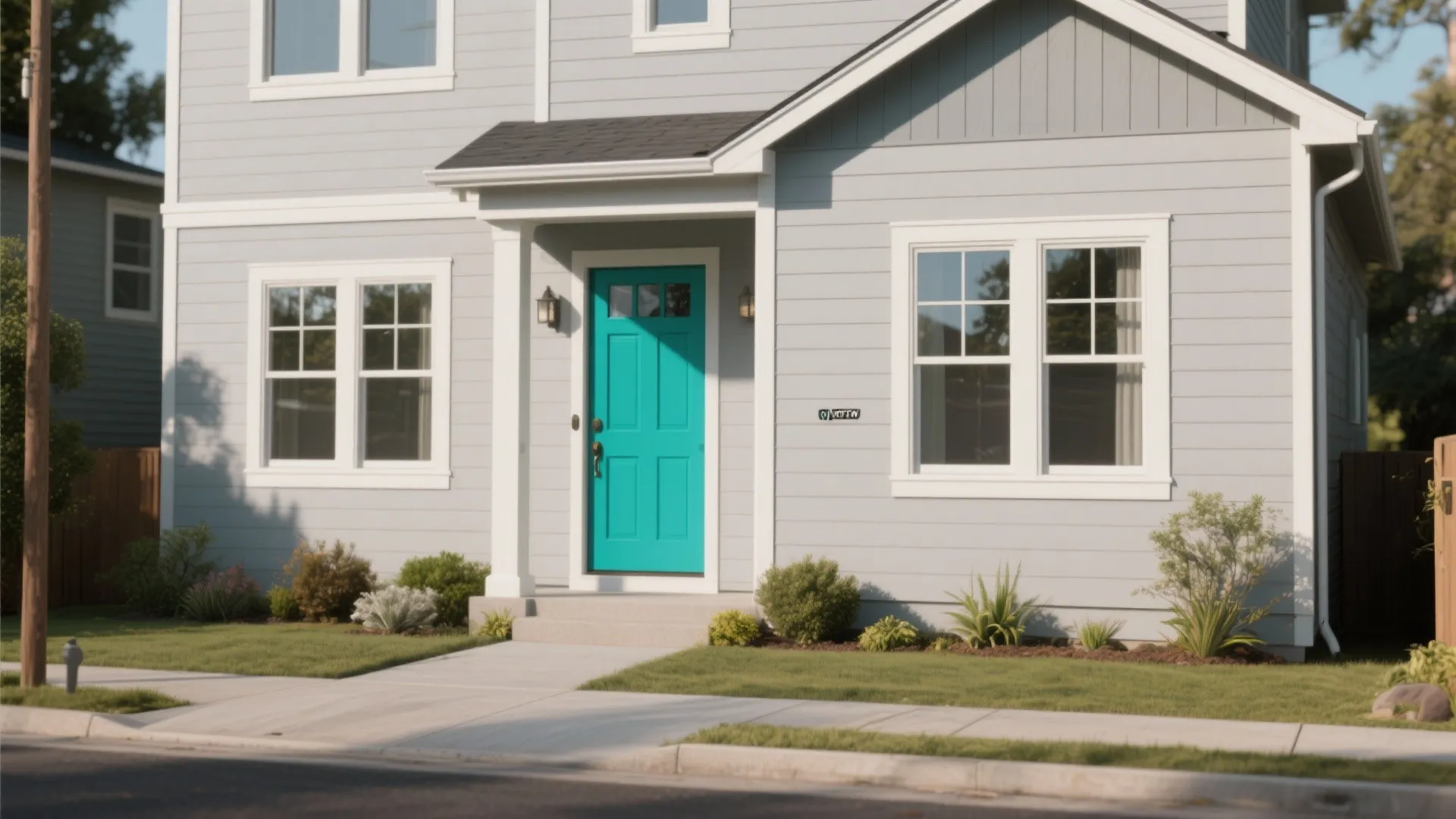 5. Light Grey with Bold Door Color for Personality