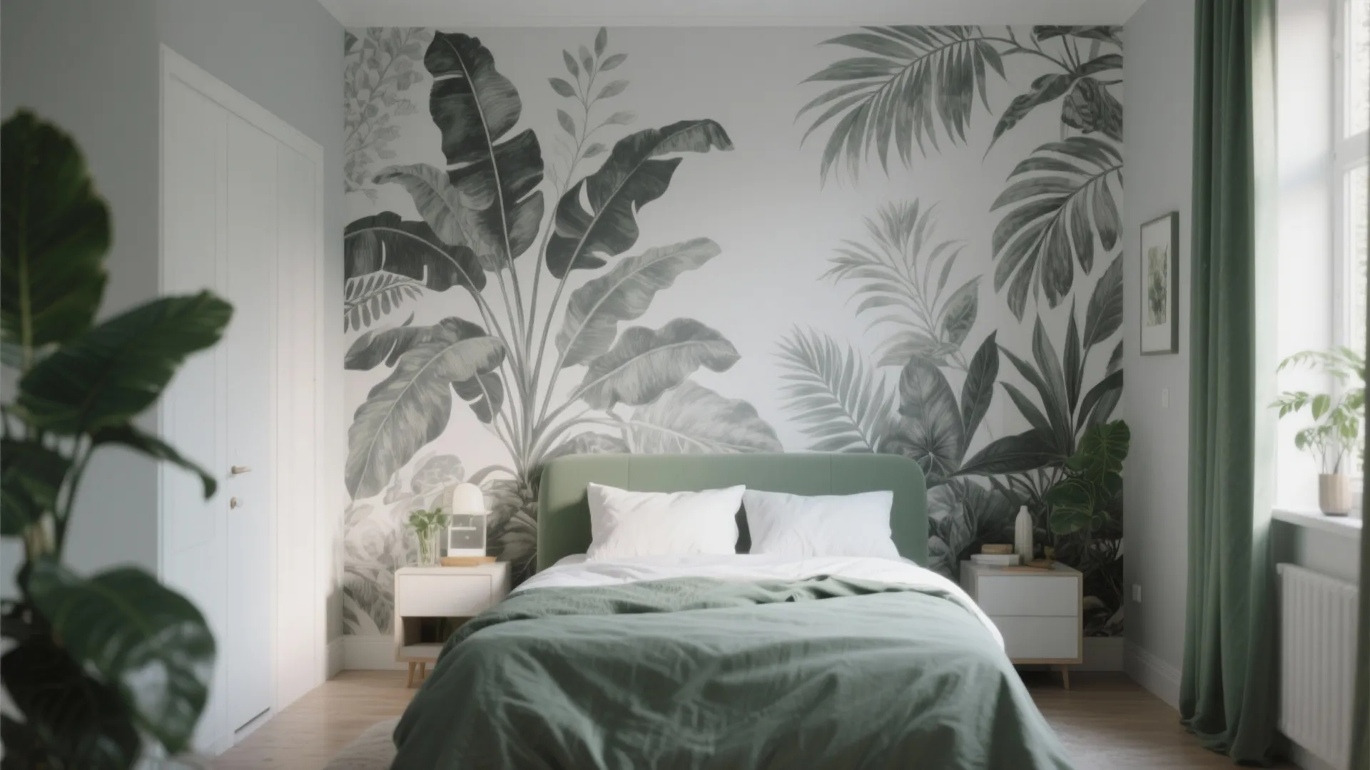 5. Botanical Prints on Grey Background