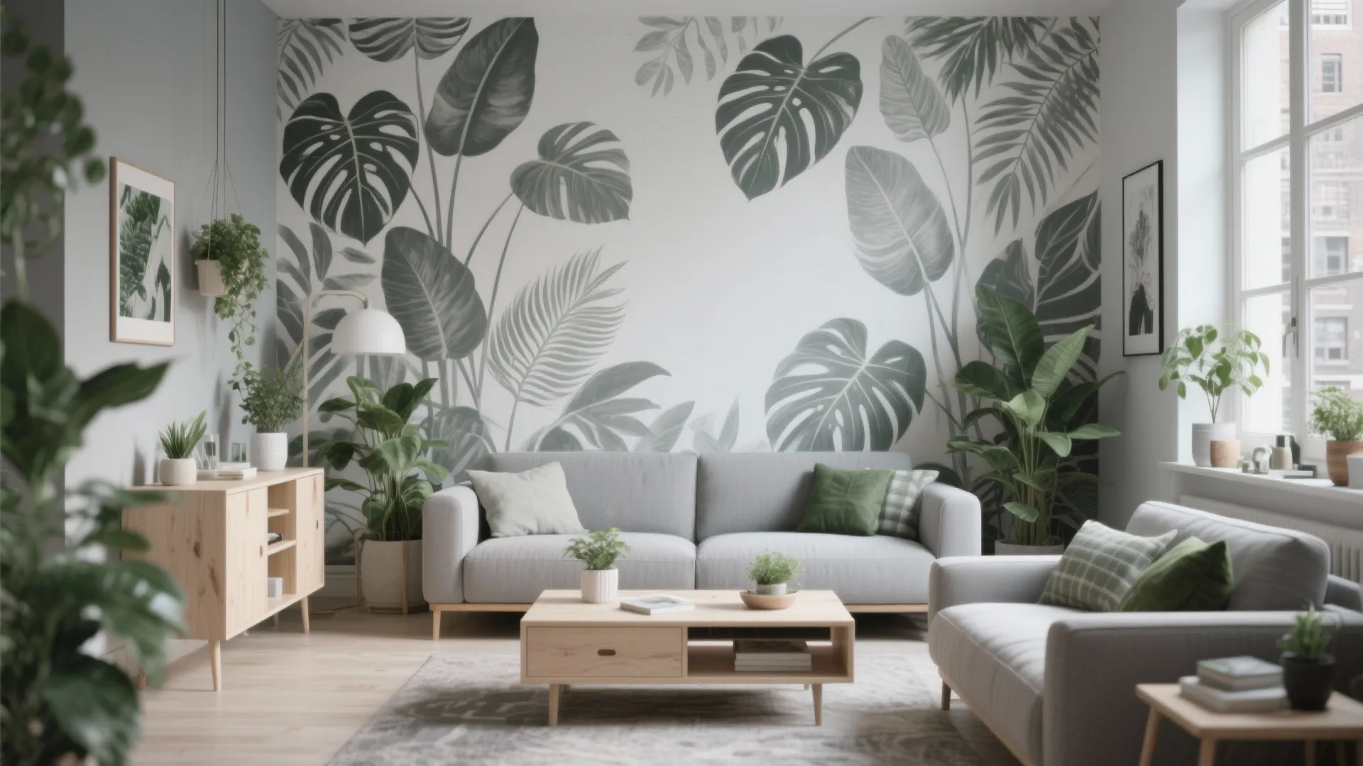 Botanical Prints in Grey Tones