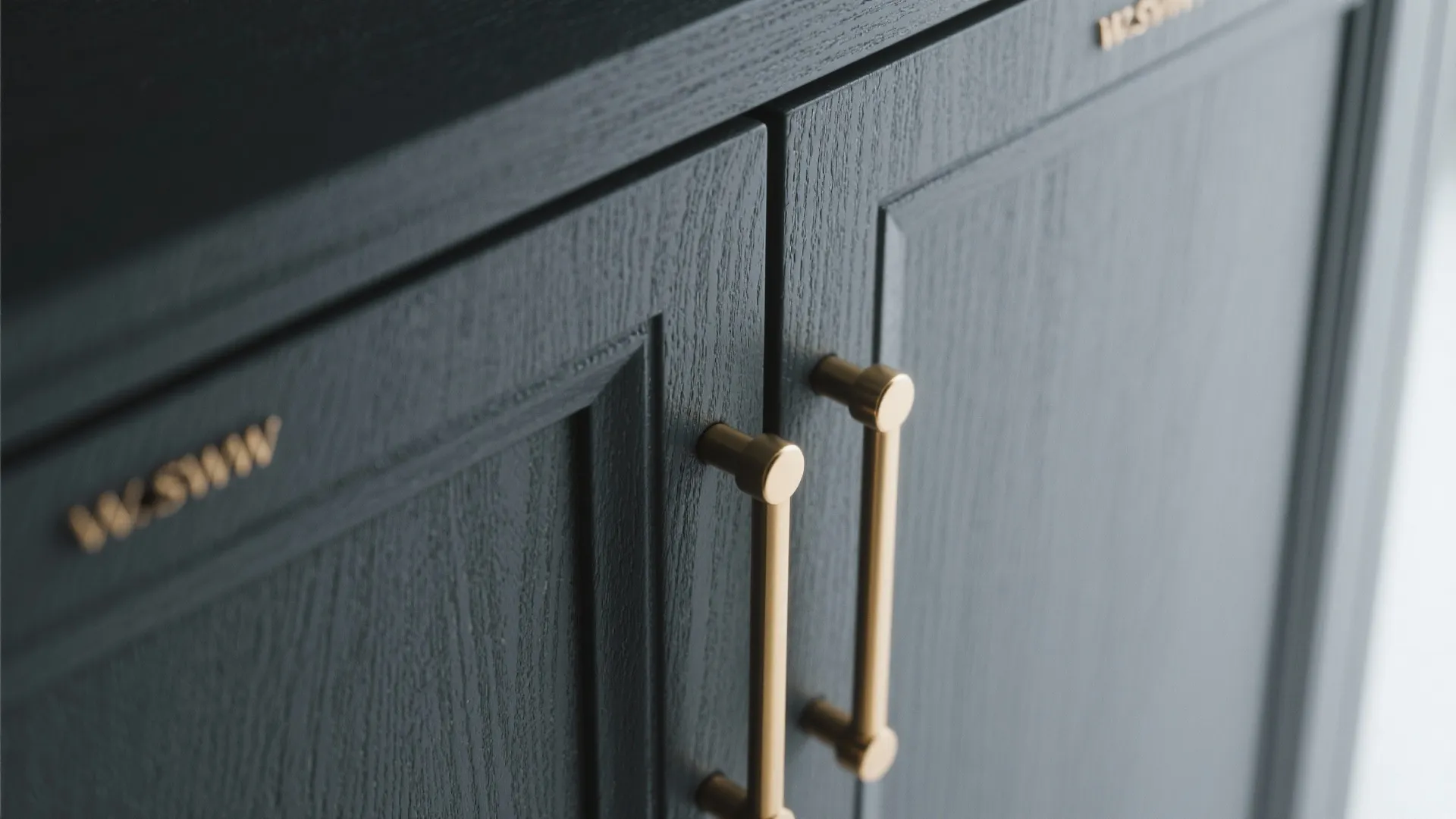 6. Grey and Brass Accents