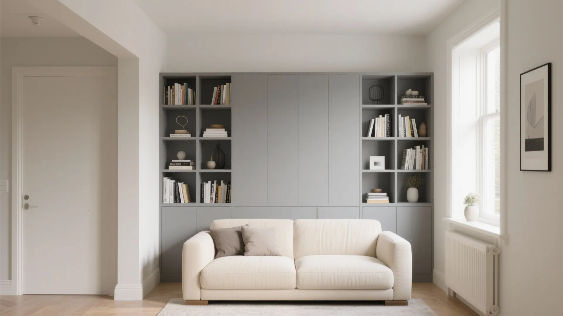 8. Built-in Shelving in Grey