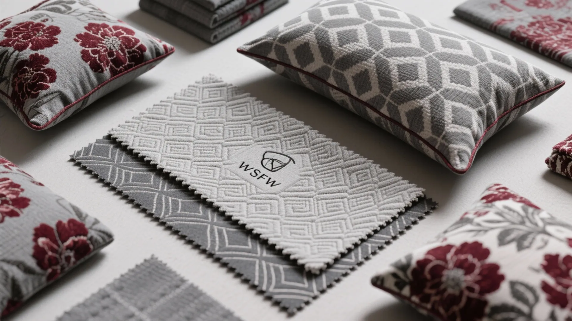 4. Grey-Burgundy Patterns