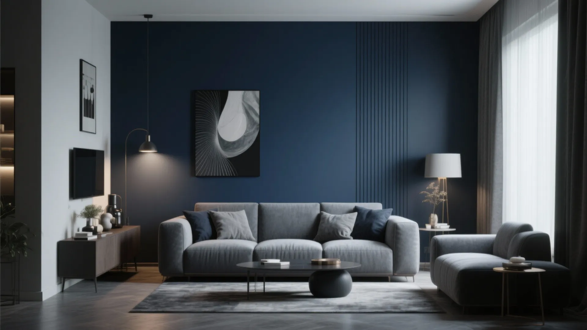 Bold Accent Wall Behind the Couch