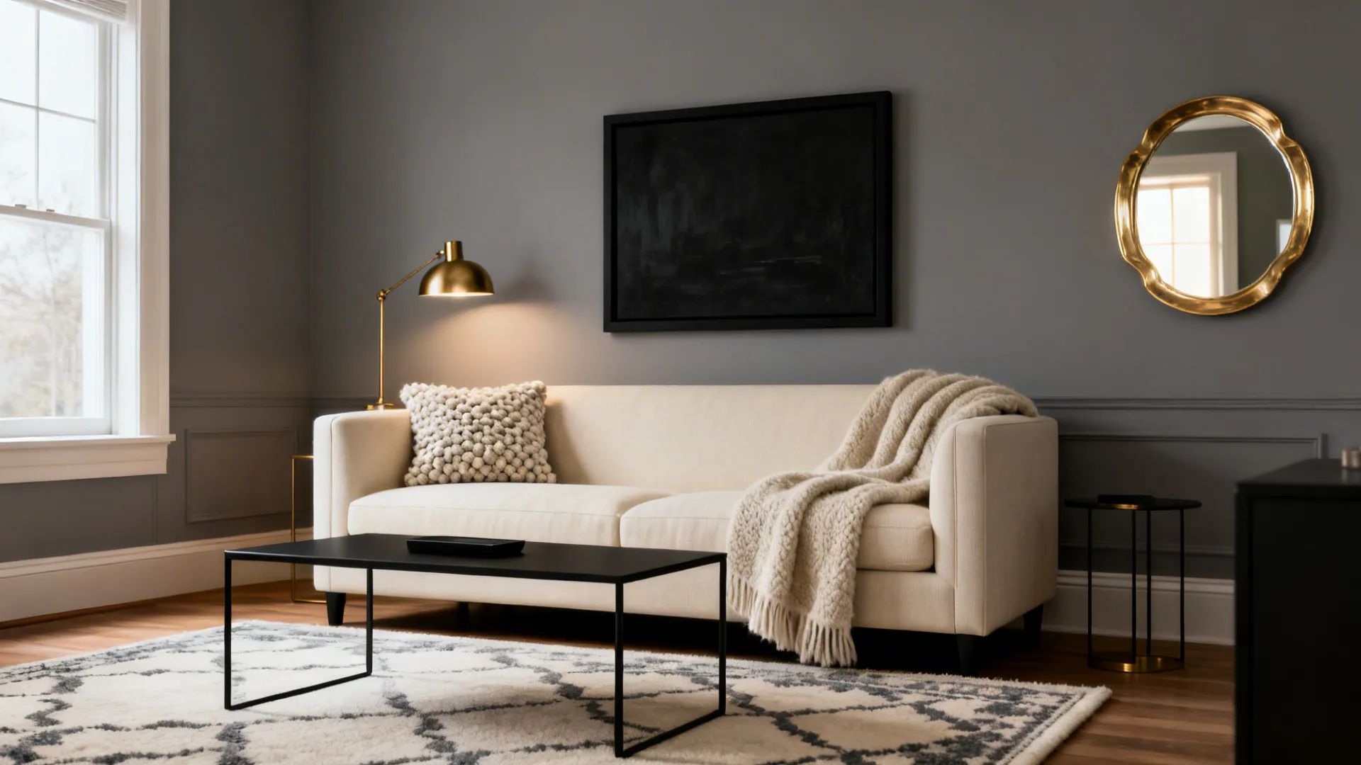 5 Grey, Black & Cream Living Room Ideas