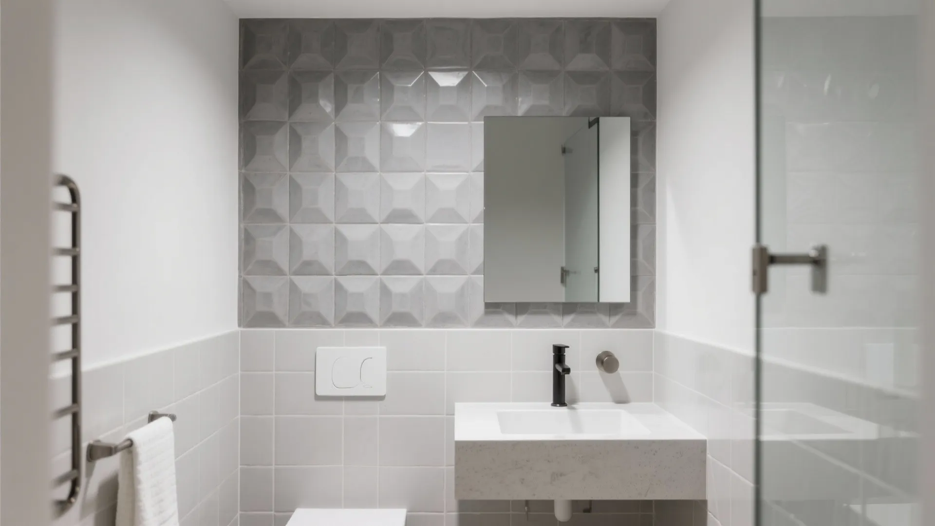 Pattern Play: One Grey Feature Wall