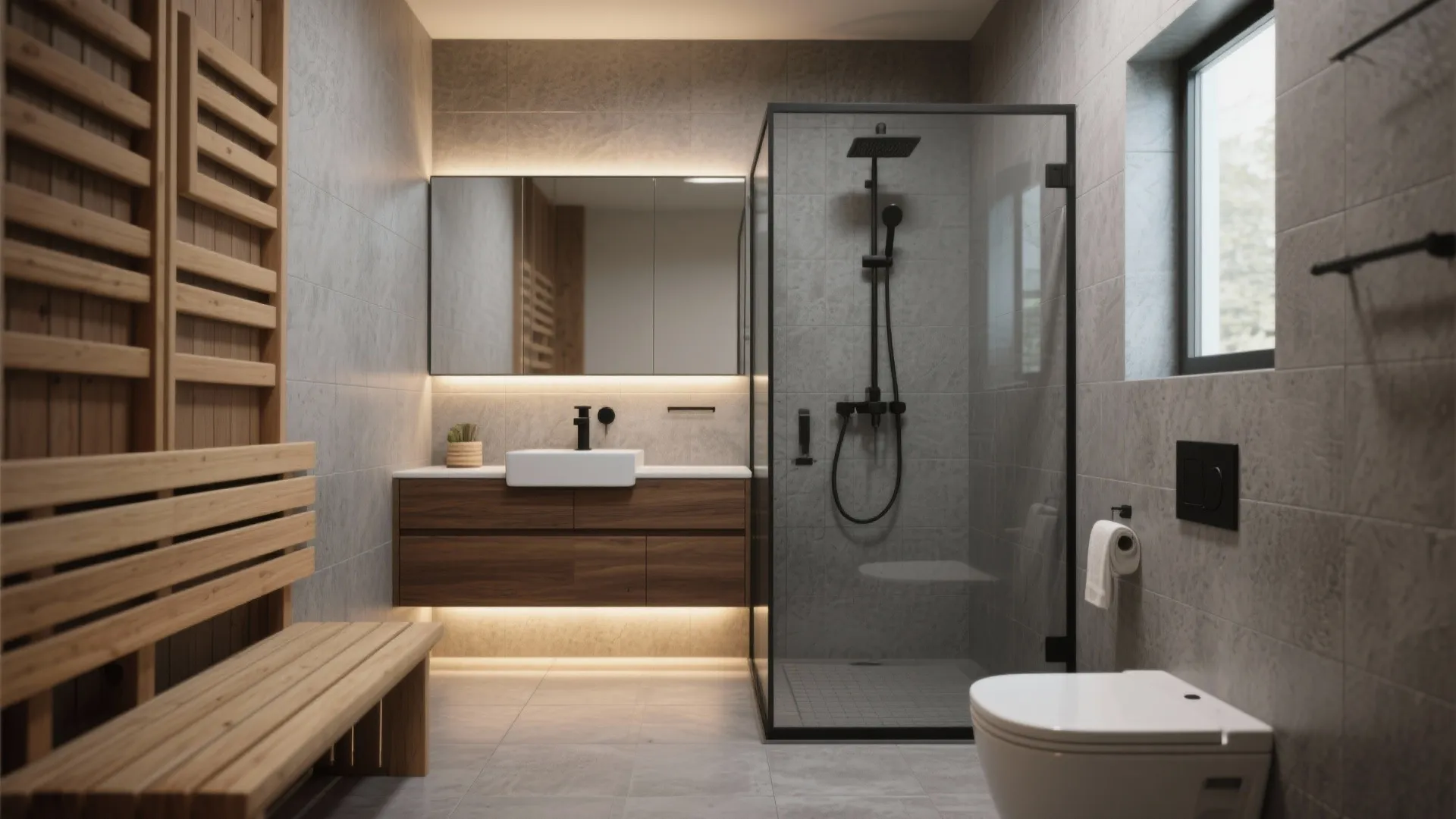 5 Gray-Floor Bathroom Ideas: Creative small-bathroom solutions using grey floor tiles — practical, stylish, and budget-aware
