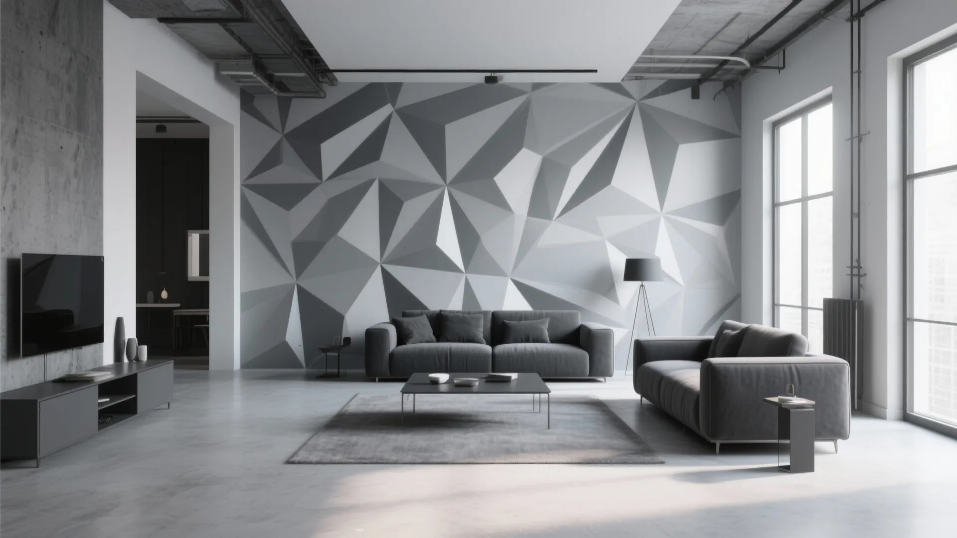 Minimalist Geometric Grey Patterns