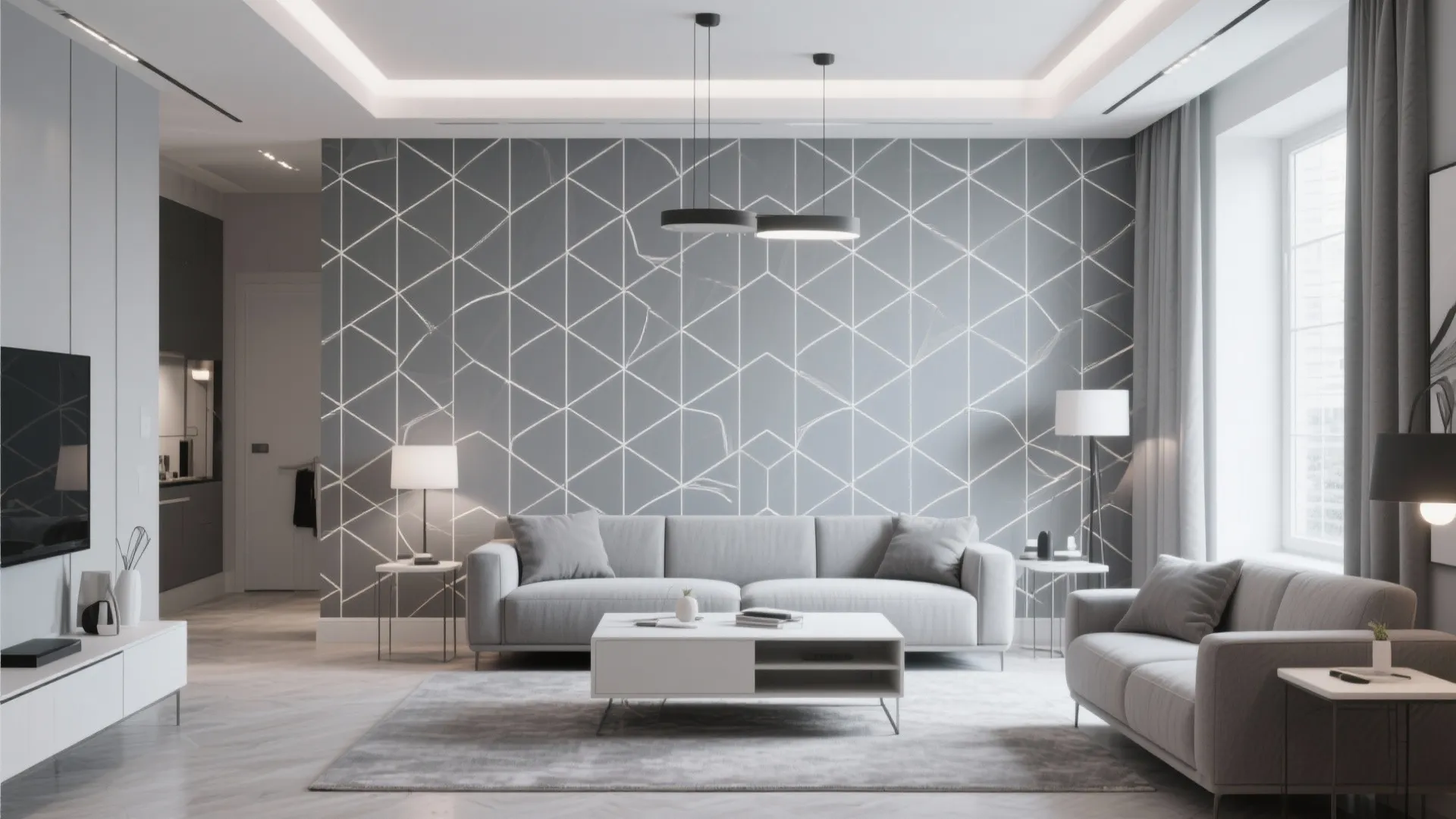 Grey Geometric Patterns