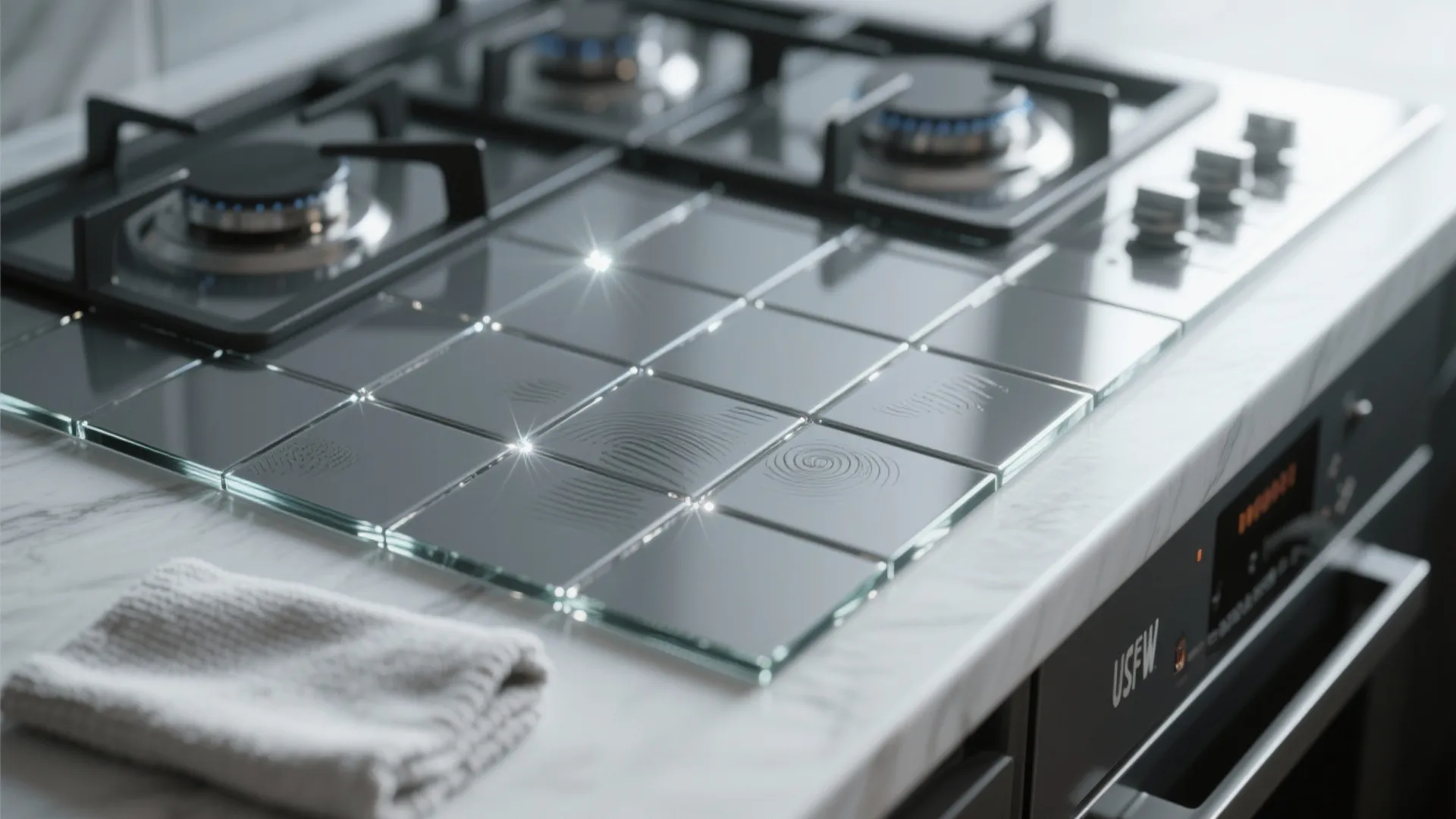 5. Grey glass for reflective brightness