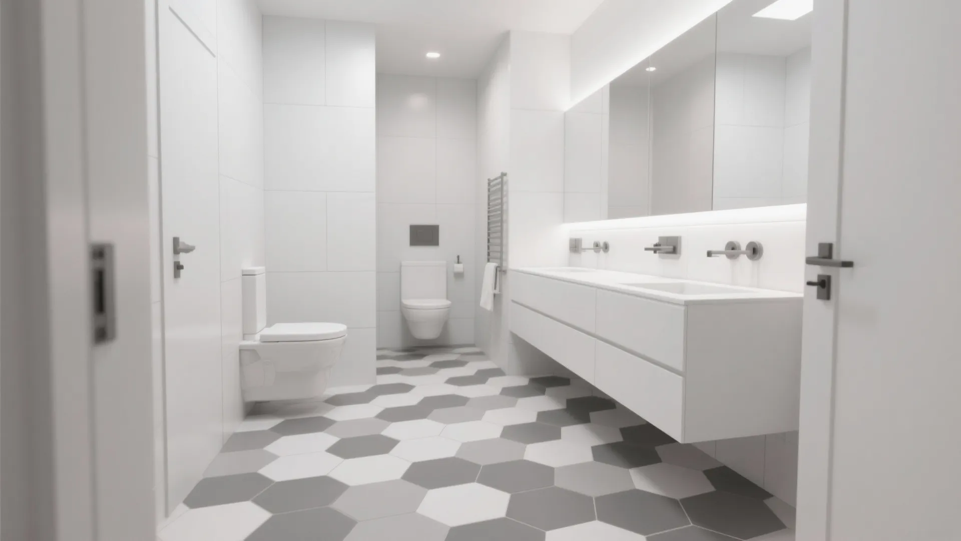 5. Grey Hexagon Floor Tiles