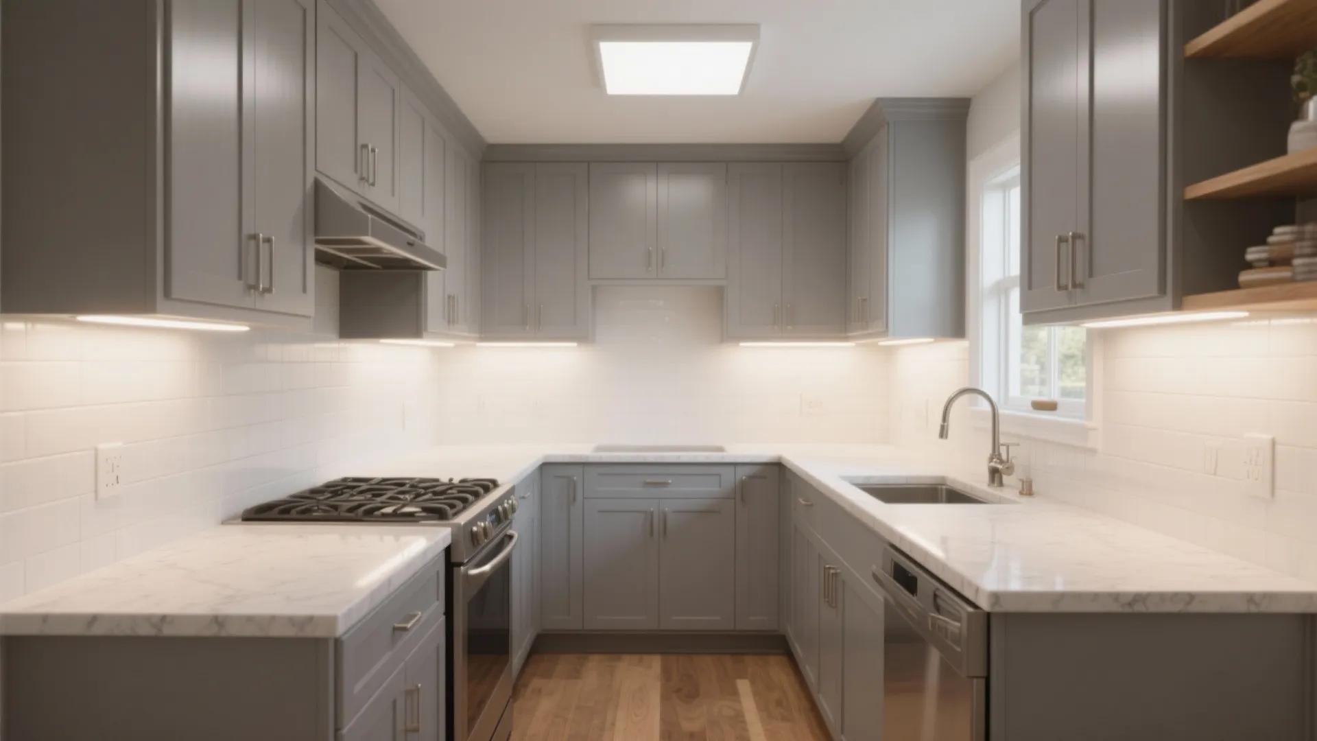 Small Kitchen with Grey Cabinets: Smart Design Ideas: 1 Minute to a Stunning, Space-Saving Grey Kitchen Layout