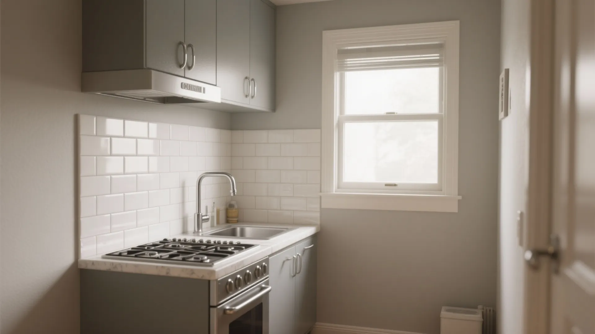 5. Grey for Tiny Kitchens and Bathrooms