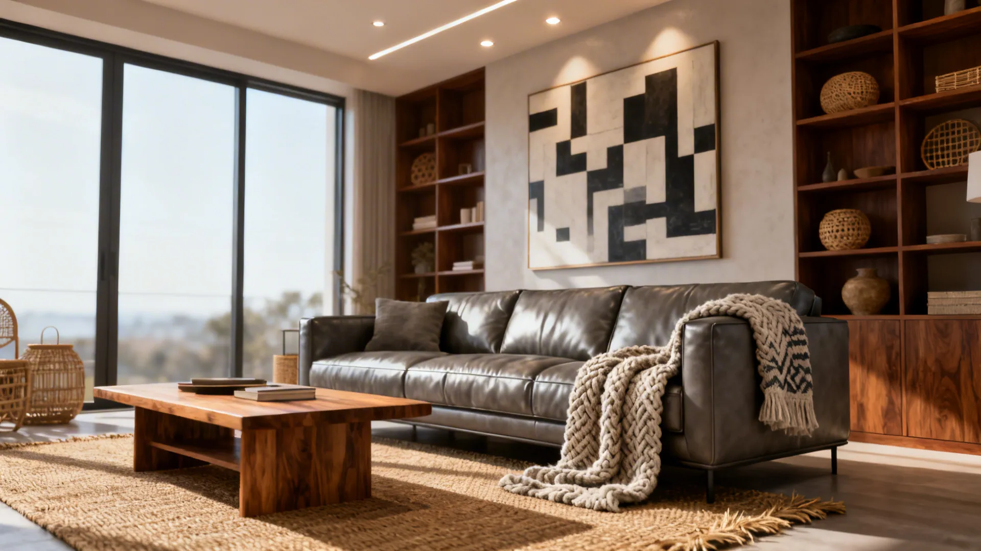 5 Living Room Ideas with a Grey Leather Couch
