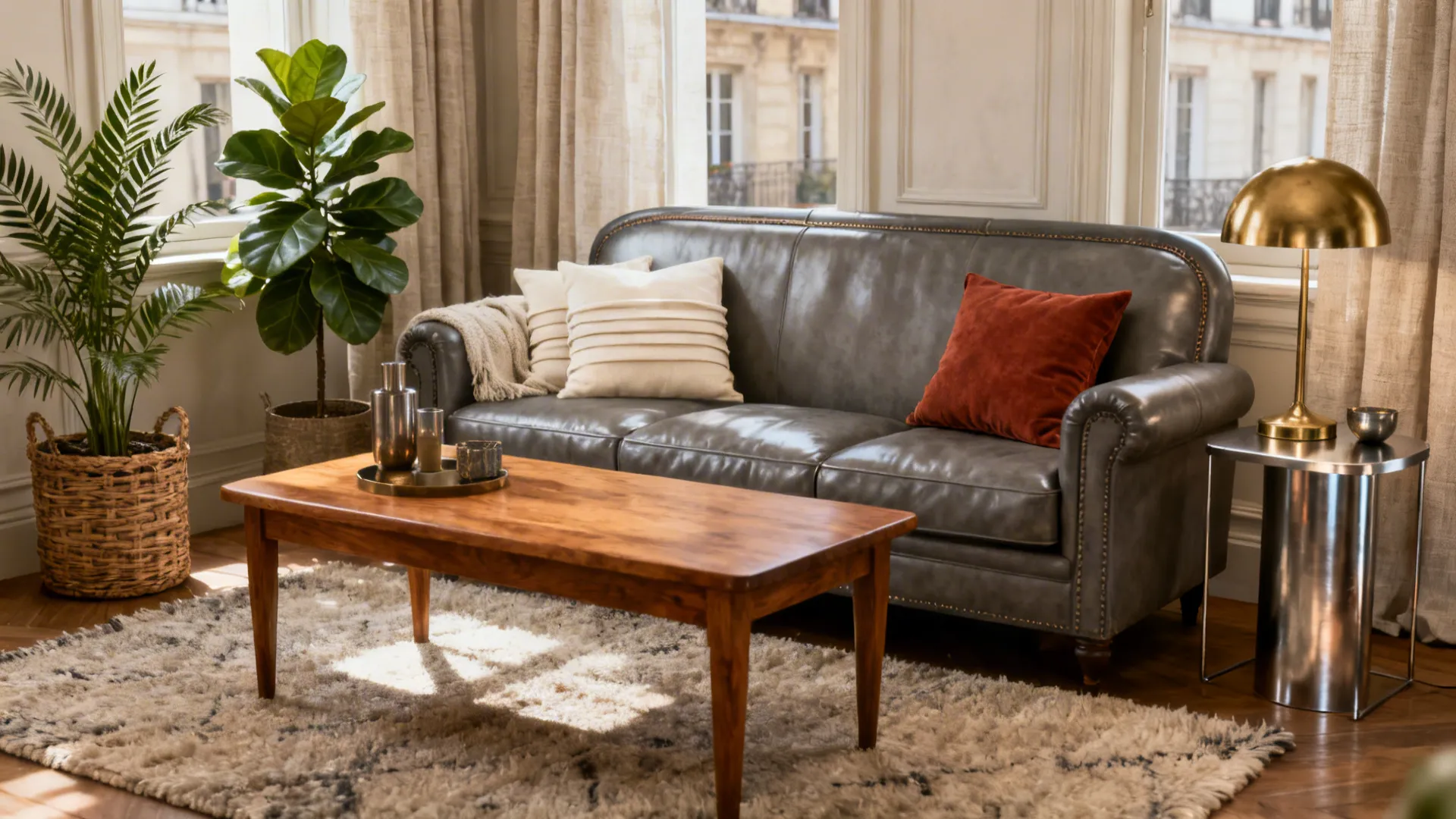 5 Grey Leather Couch Living Room Ideas