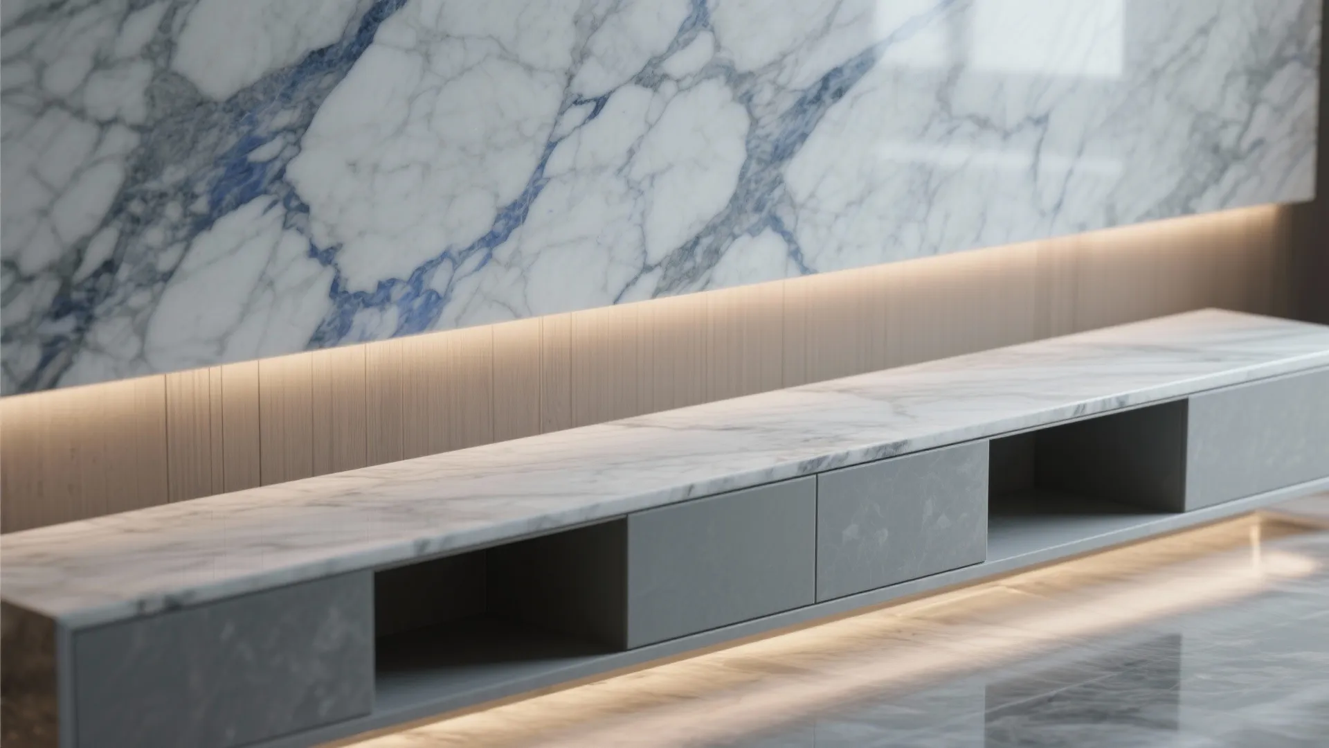 4. Grey Marble with Blue Veining