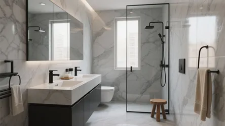 5 Grey Marble Bathroom Tile Ideas