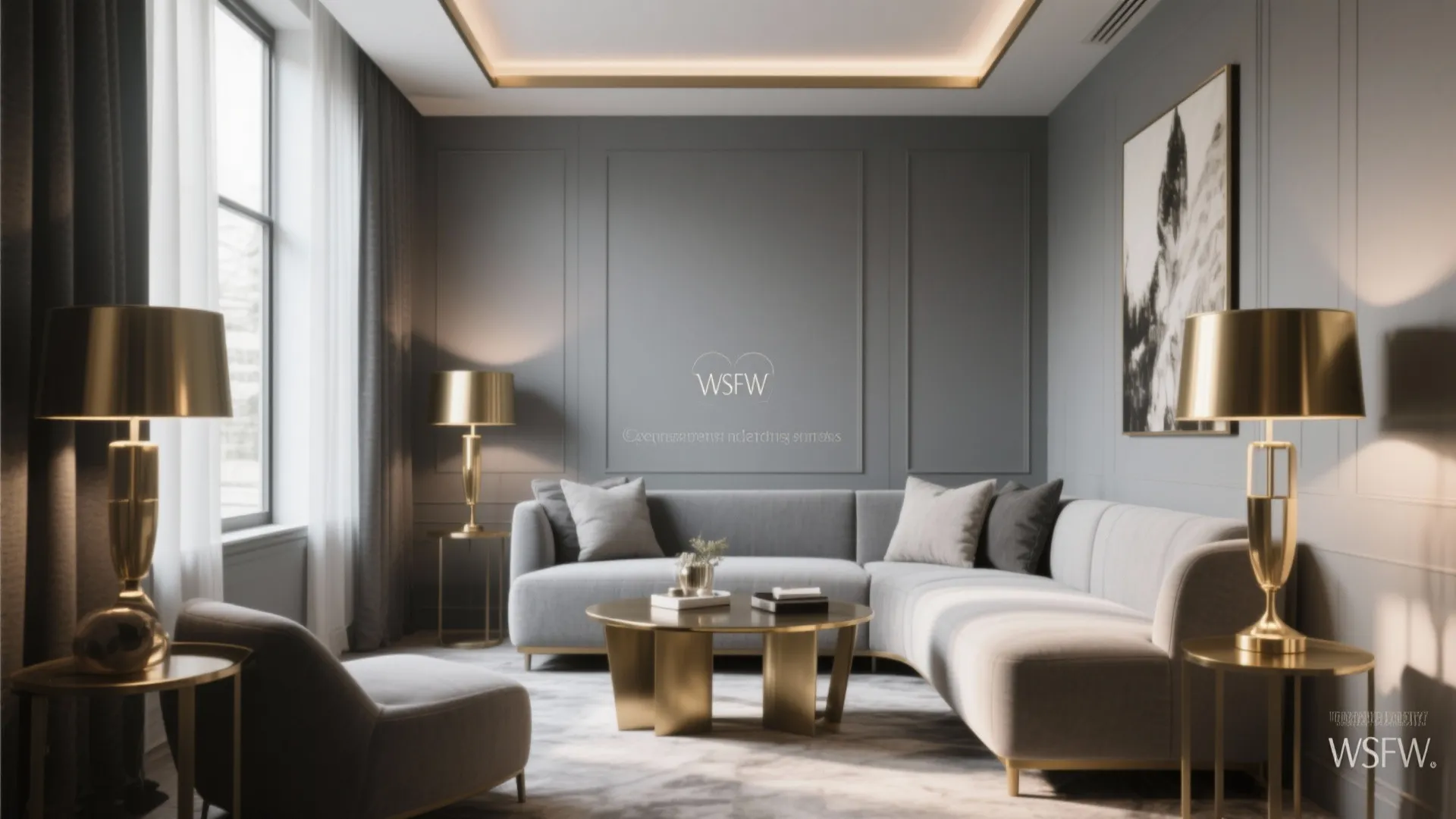 9. Grey with Metallic Accents