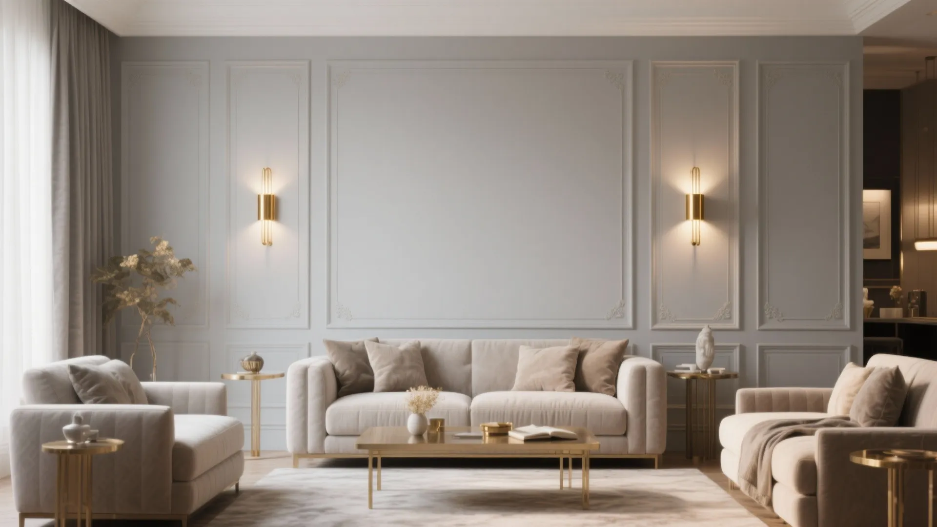 9. Grey with Metallic Accents