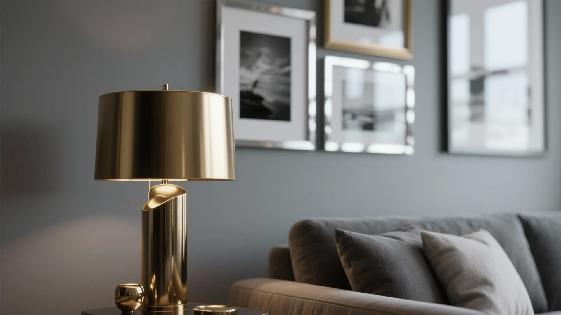 8. Grey with Metallic Accents