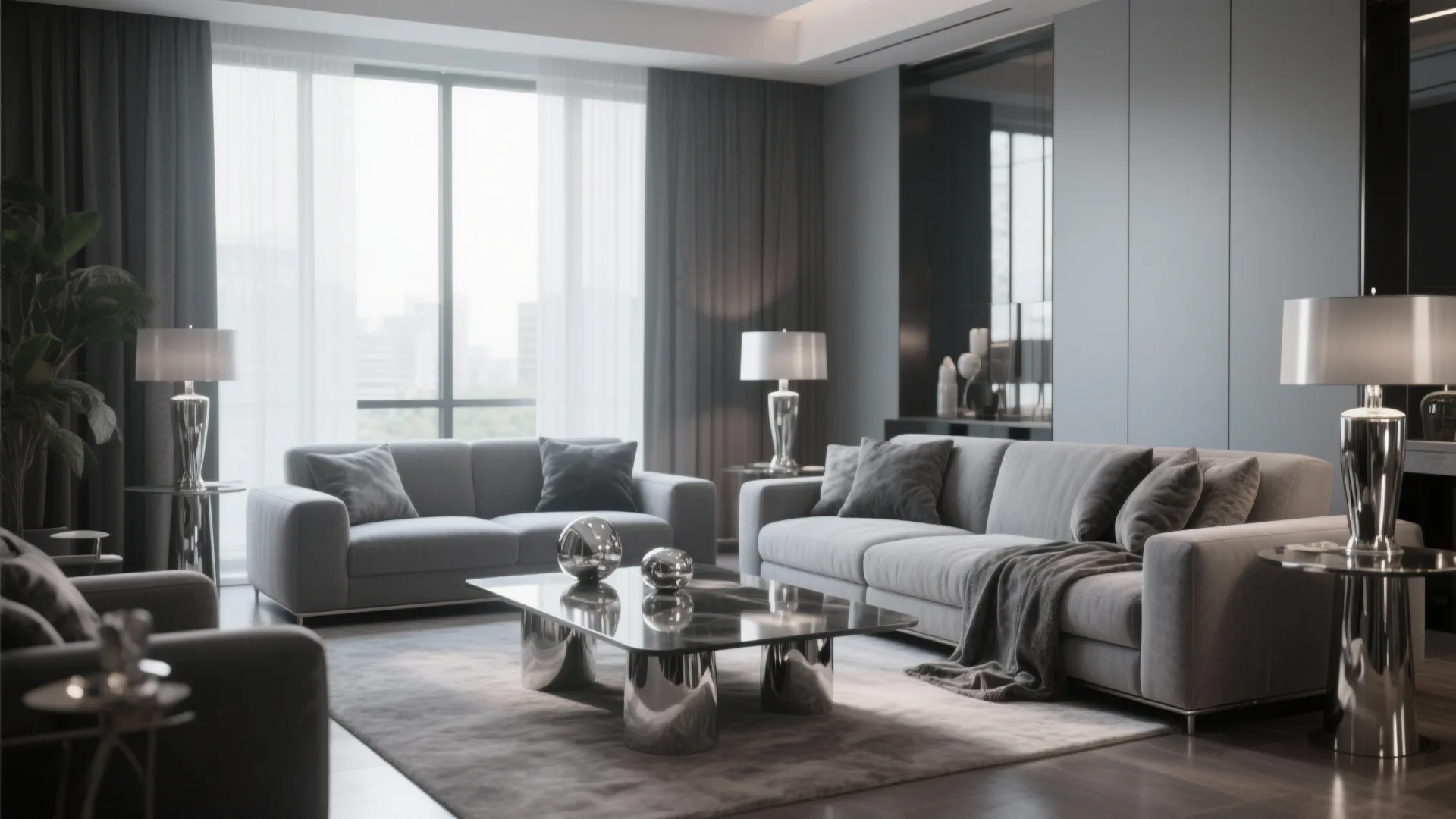 5. Contemporary Metallic Touches