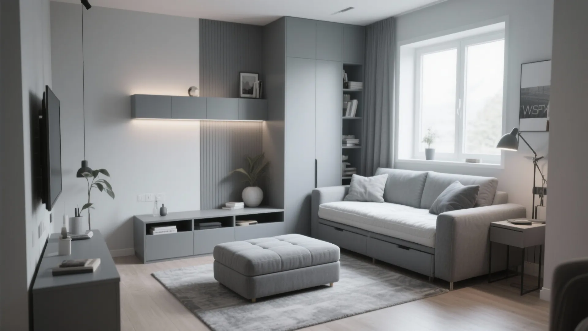 9. Multifunctional Grey Furniture