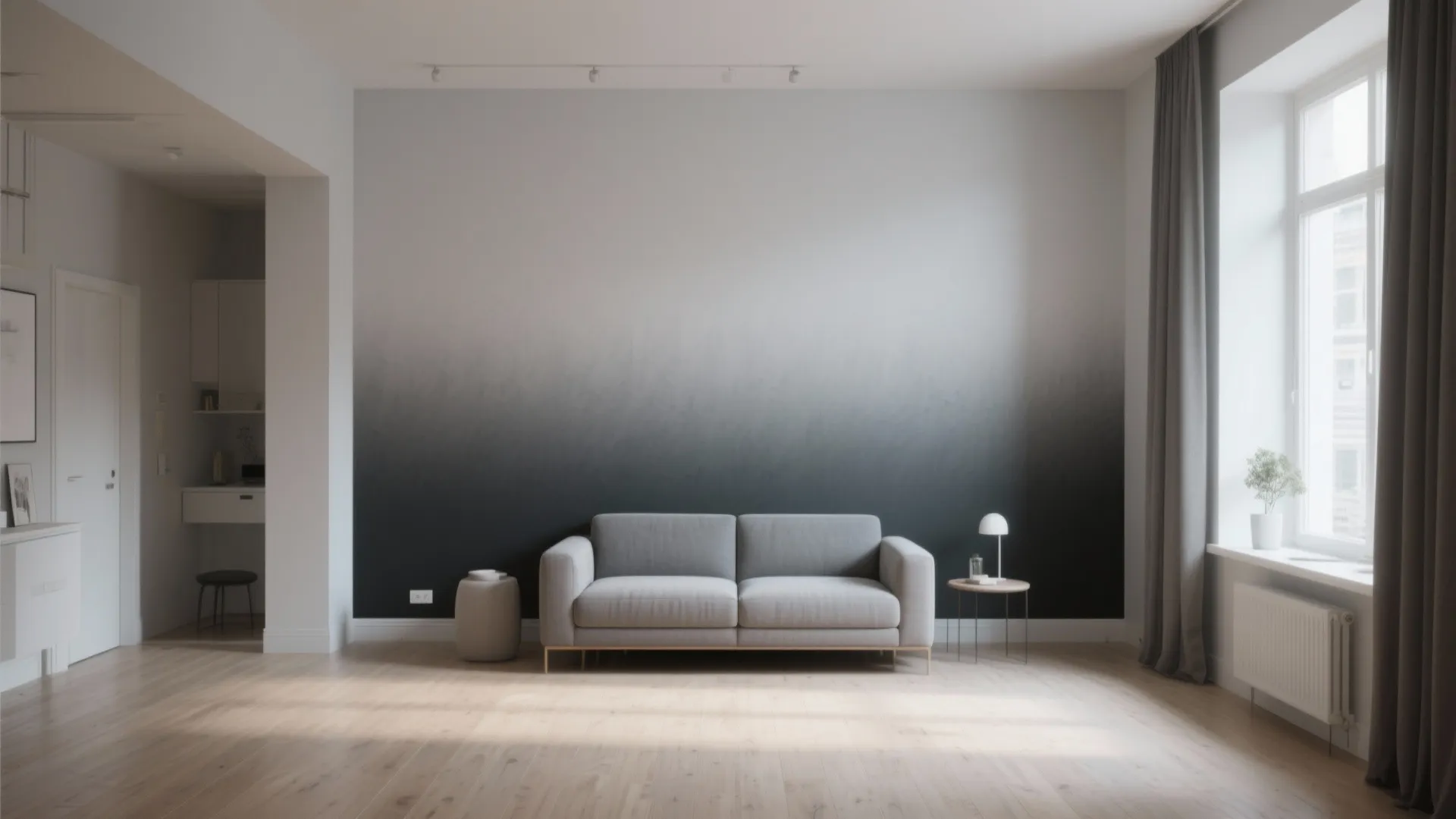 Ombre Grey Gradient Wallpaper