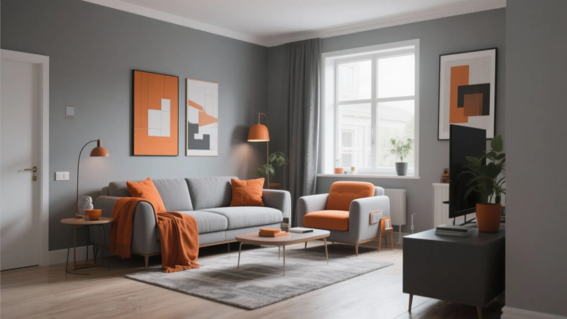 10 Grey and Orange Living Room Ideas: Personal, Creative, and Trendy Design Inspirations for Stylish Small Spaces