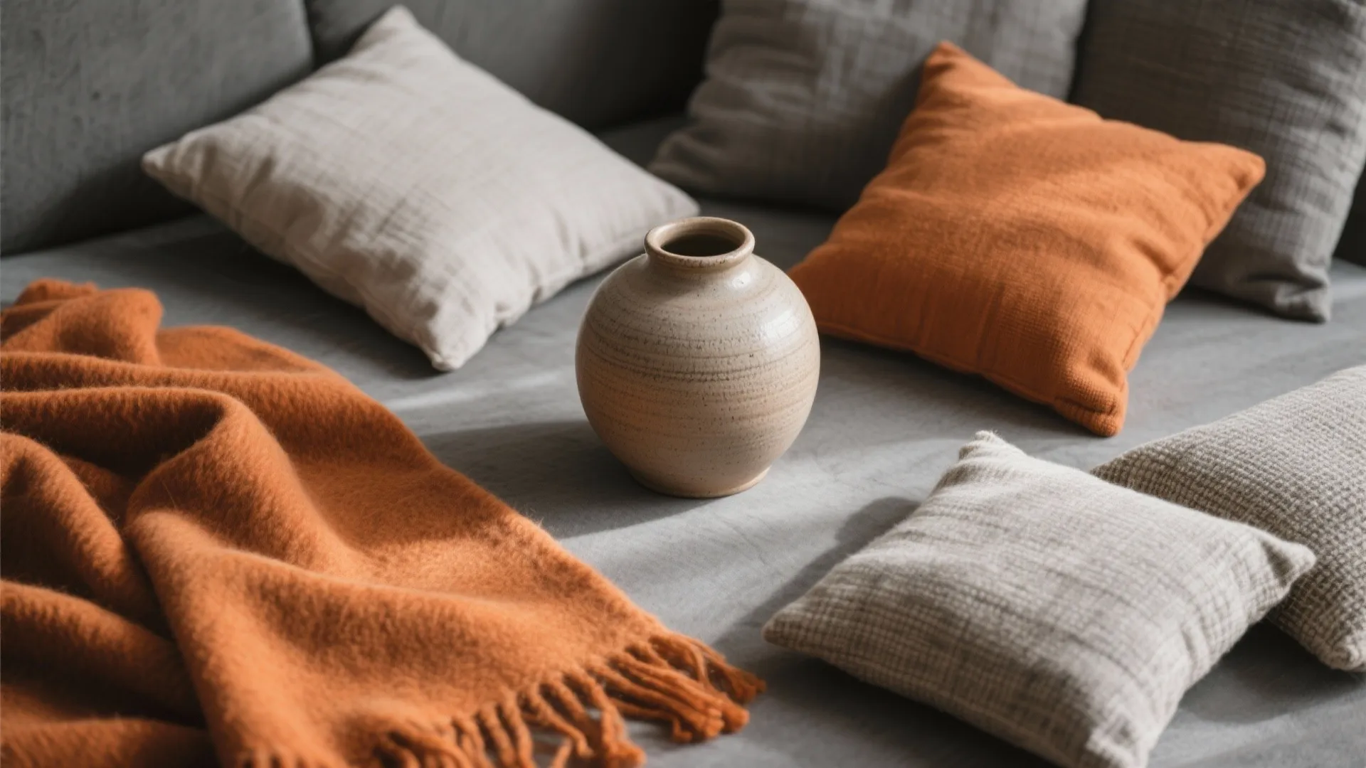 5. Layered Textures in Grey and Orange