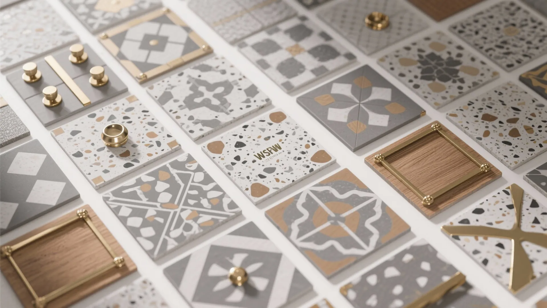 Patterned Grey Tiles (Terrazzo or Geometric) for Personality