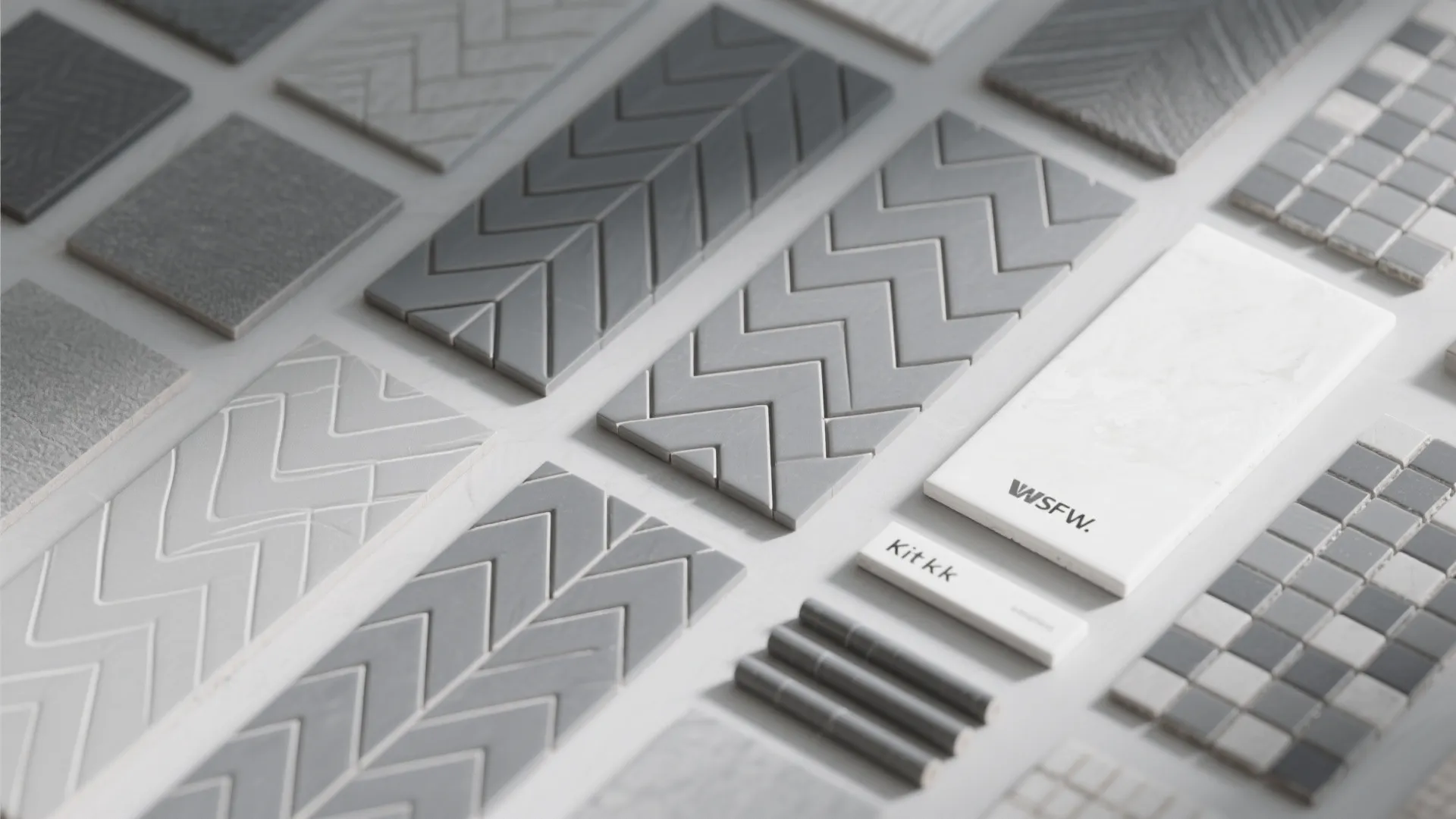 Pattern Play: Herringbone, Chevron, and Kit-Kat in Grey