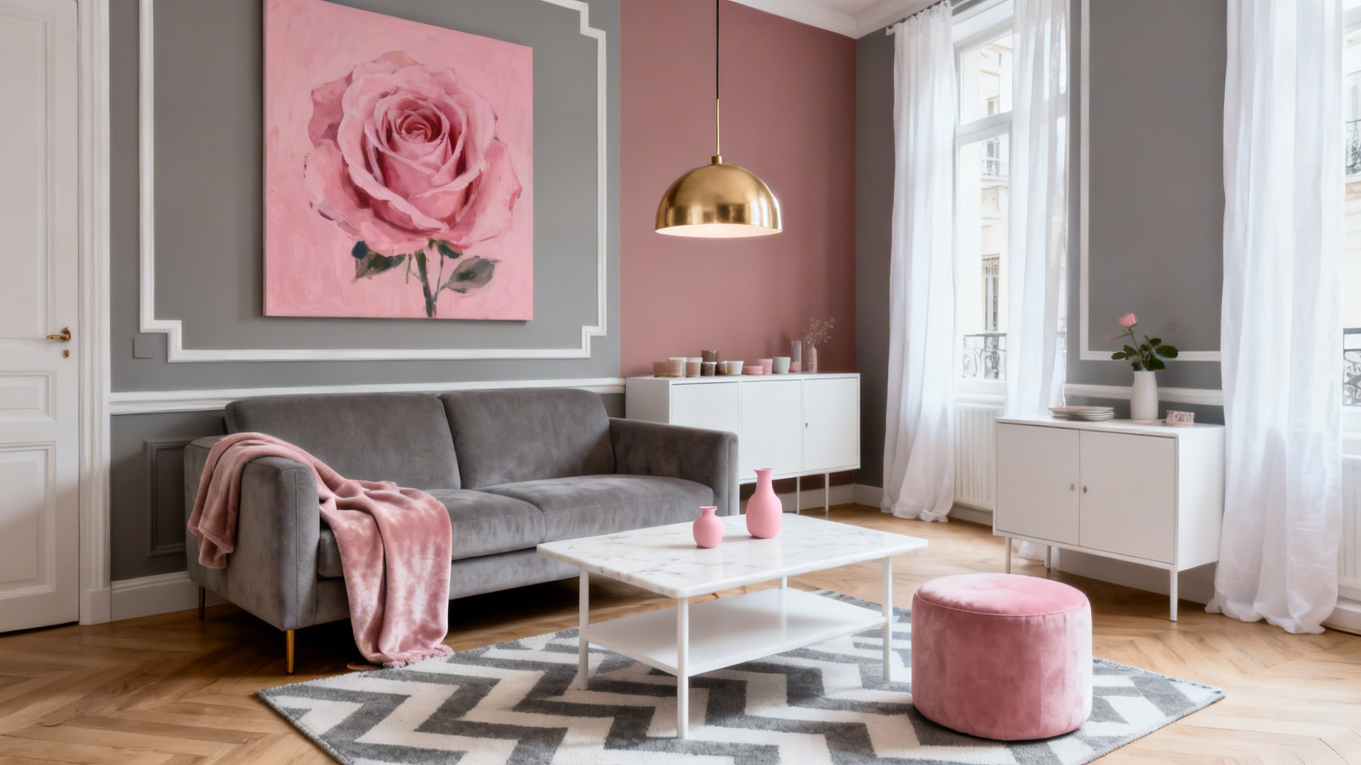Grey Pink White Living Room Feels Too Sweet? 5 Fixes