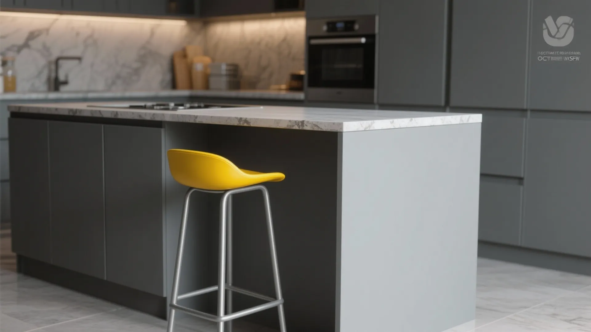 4. Grey with a Pop Accent: personality in a pinch