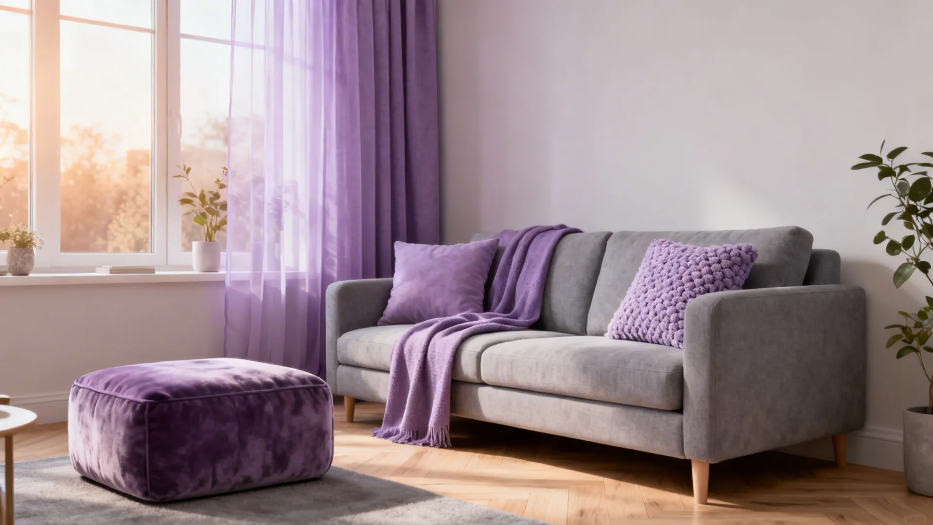 5 Grey and Purple Living Room Ideas