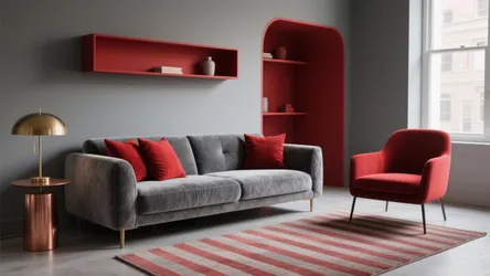 5 Grey and Red Living Room Ideas