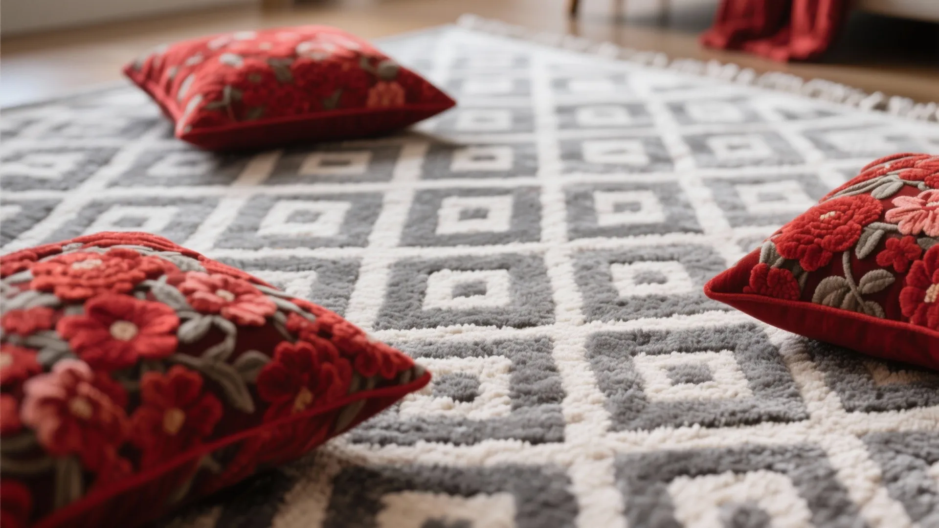 Grey and Red Patterns