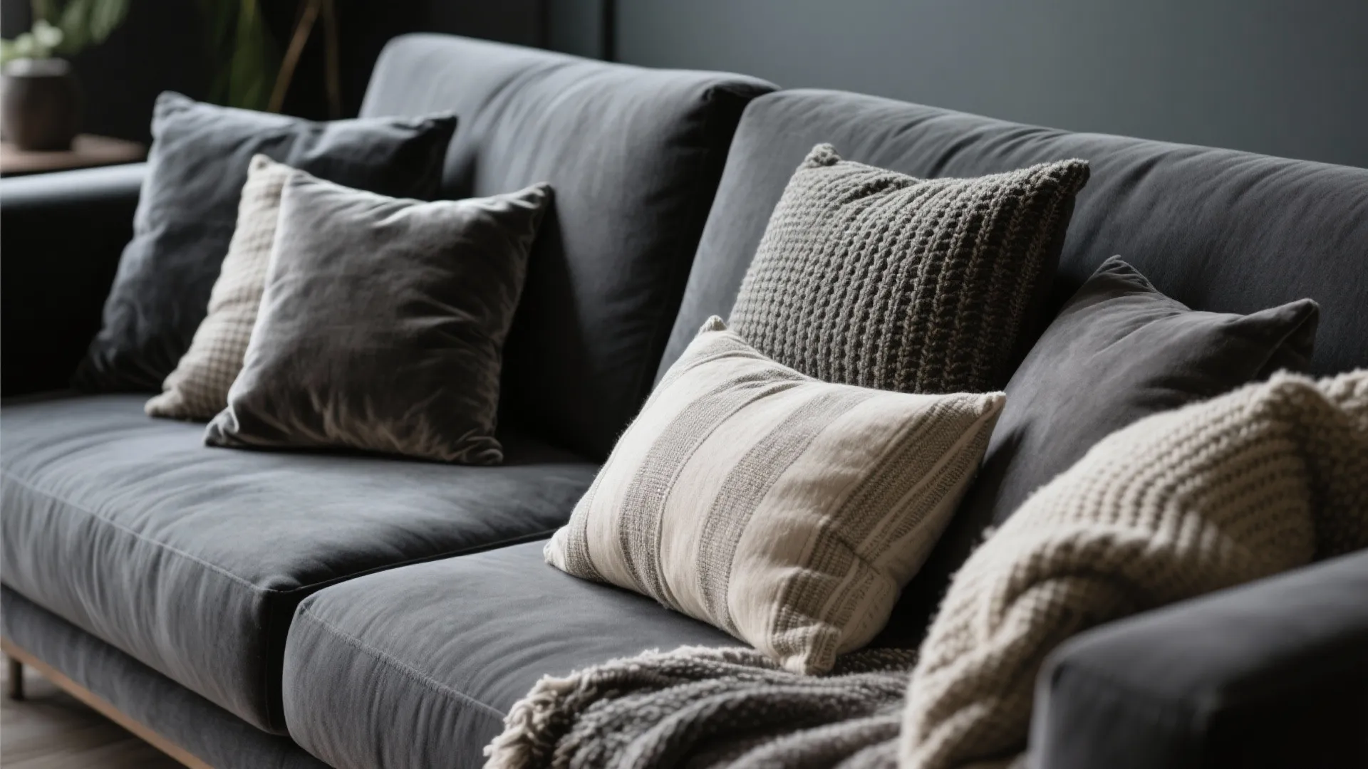 Layered Cushions in Mixed Fabrics