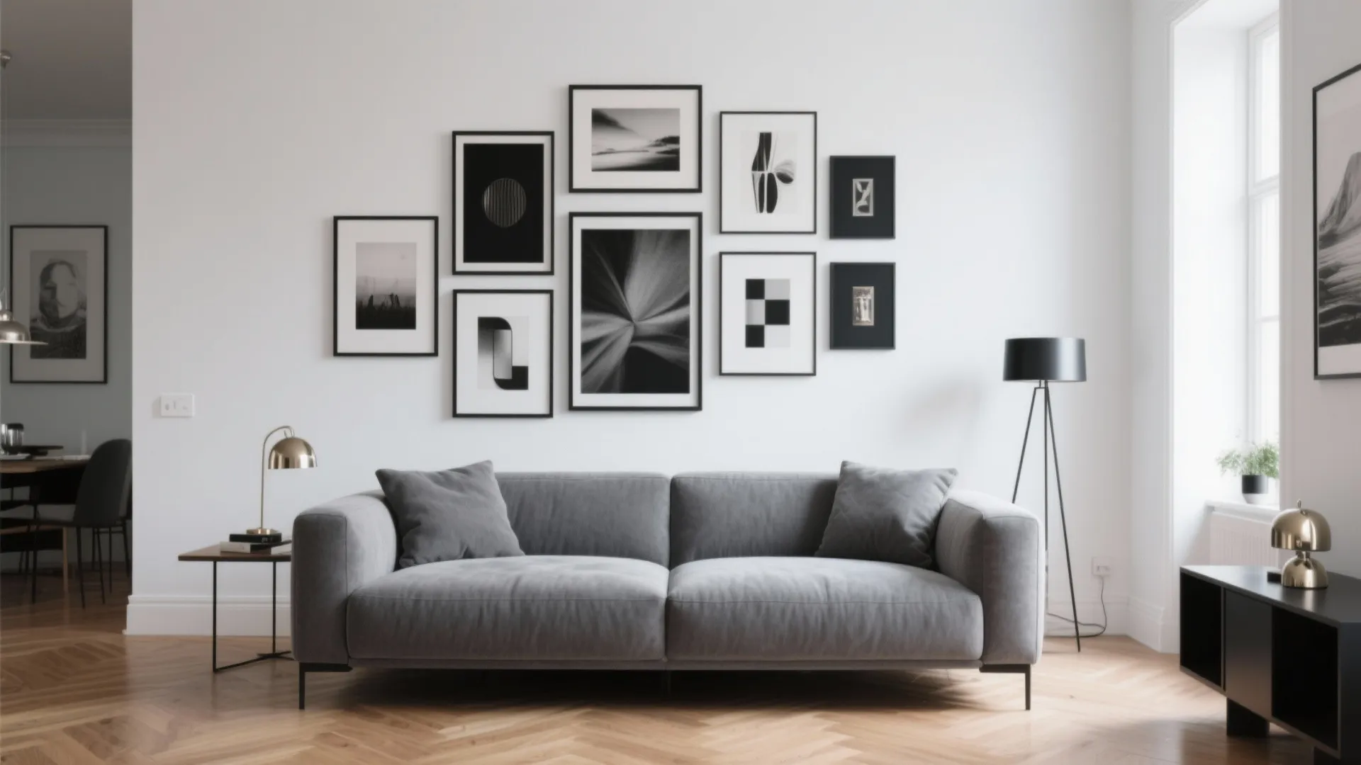 3. Gallery Wall Above the Sofa