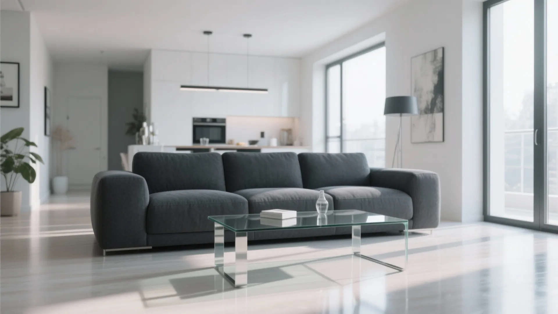 Glass Coffee Table for Airiness