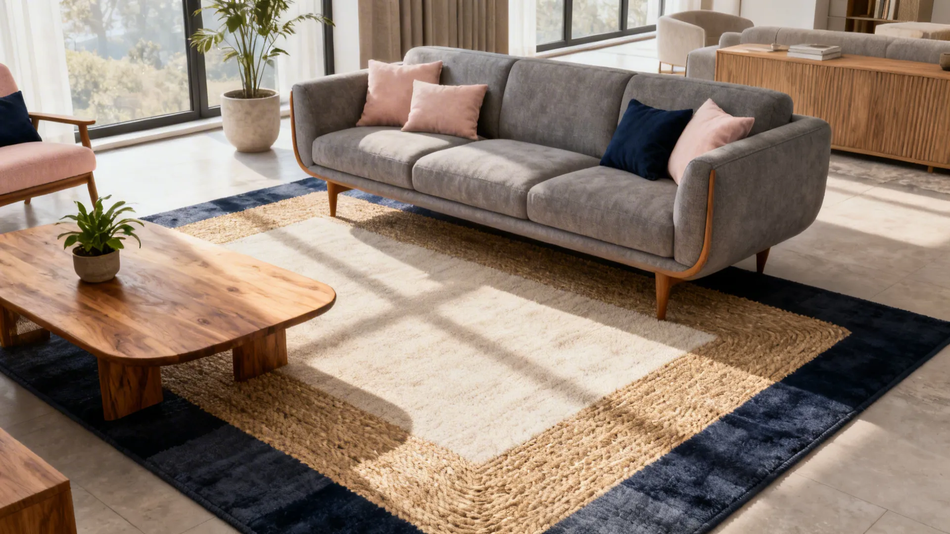 5 Area Rug Ideas for Grey Living Rooms