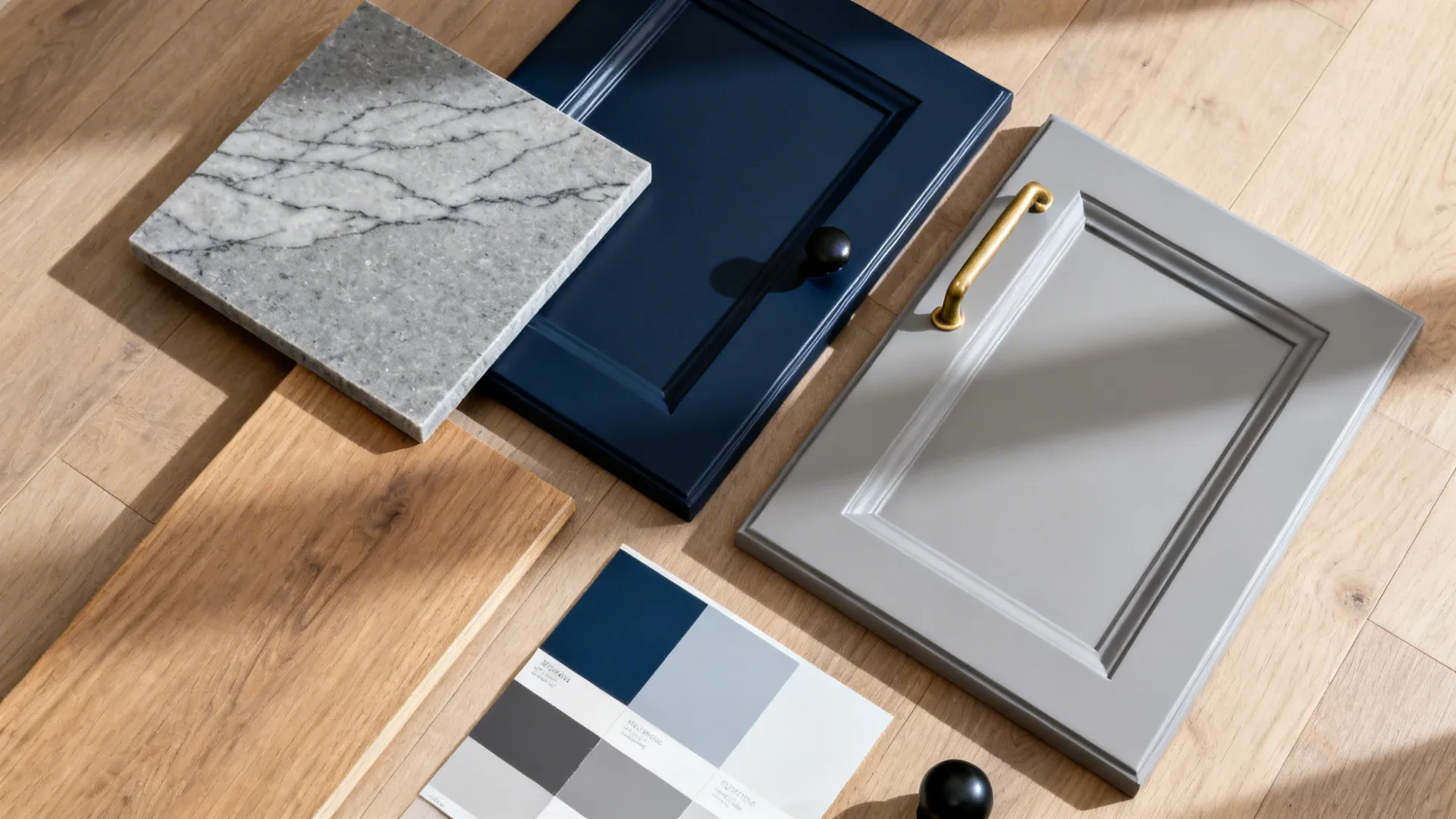 Grey Stone + Blue Cabinetry: Countertops that Calm