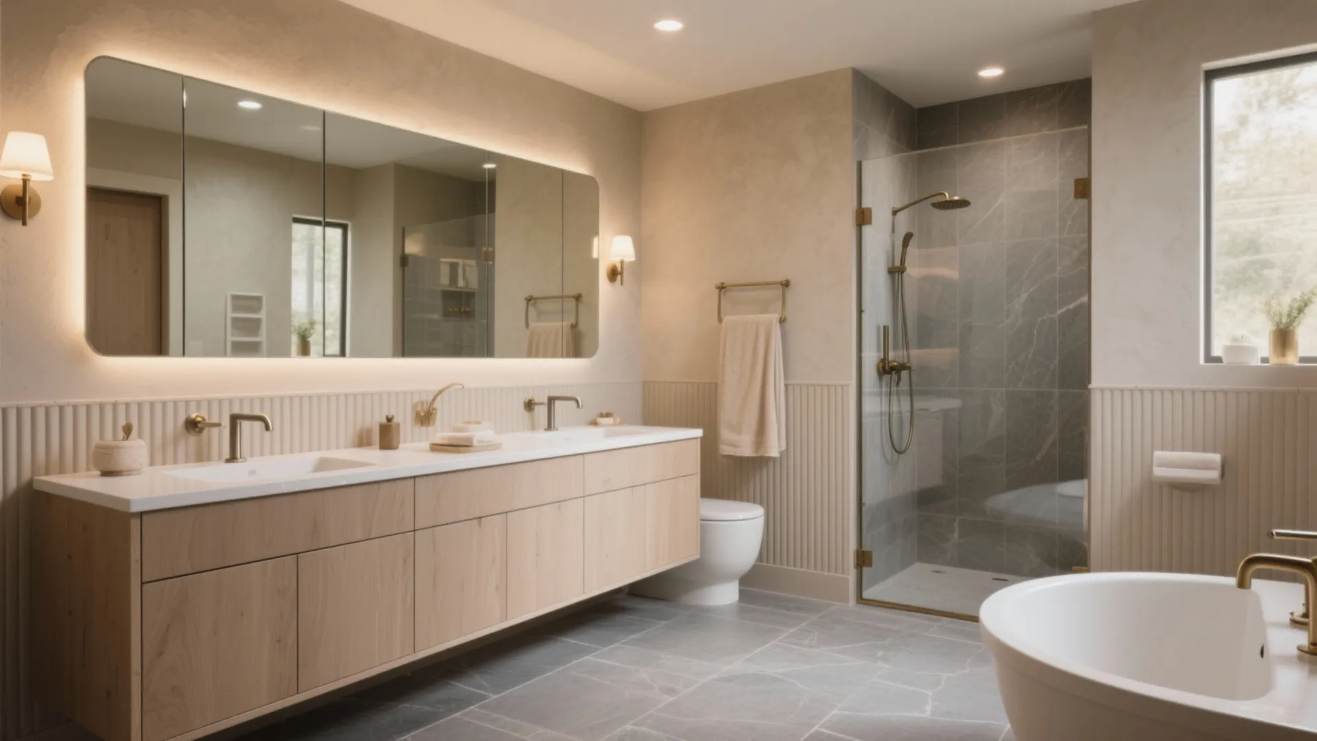 Stylish Grey and Tan Bathroom Ideas