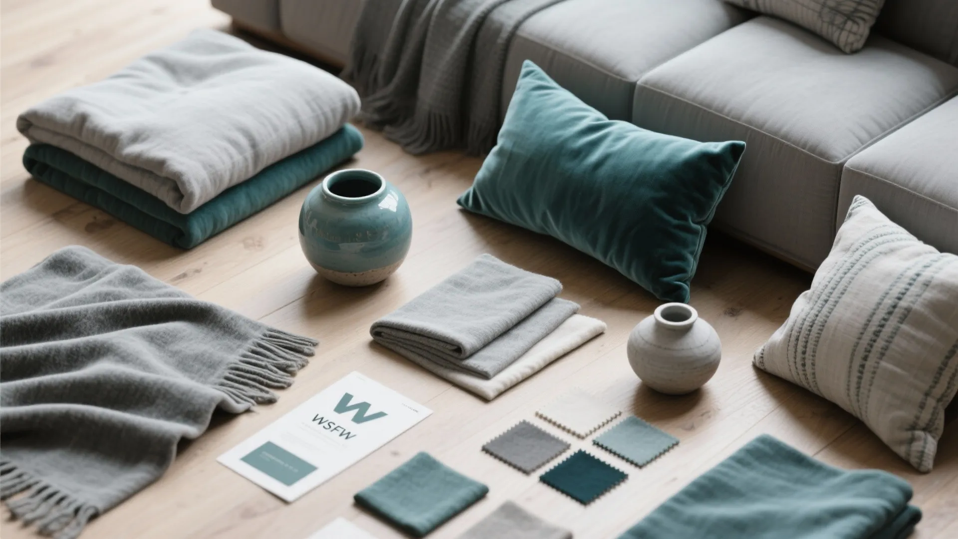 10. Layering with Grey and Teal Accessories