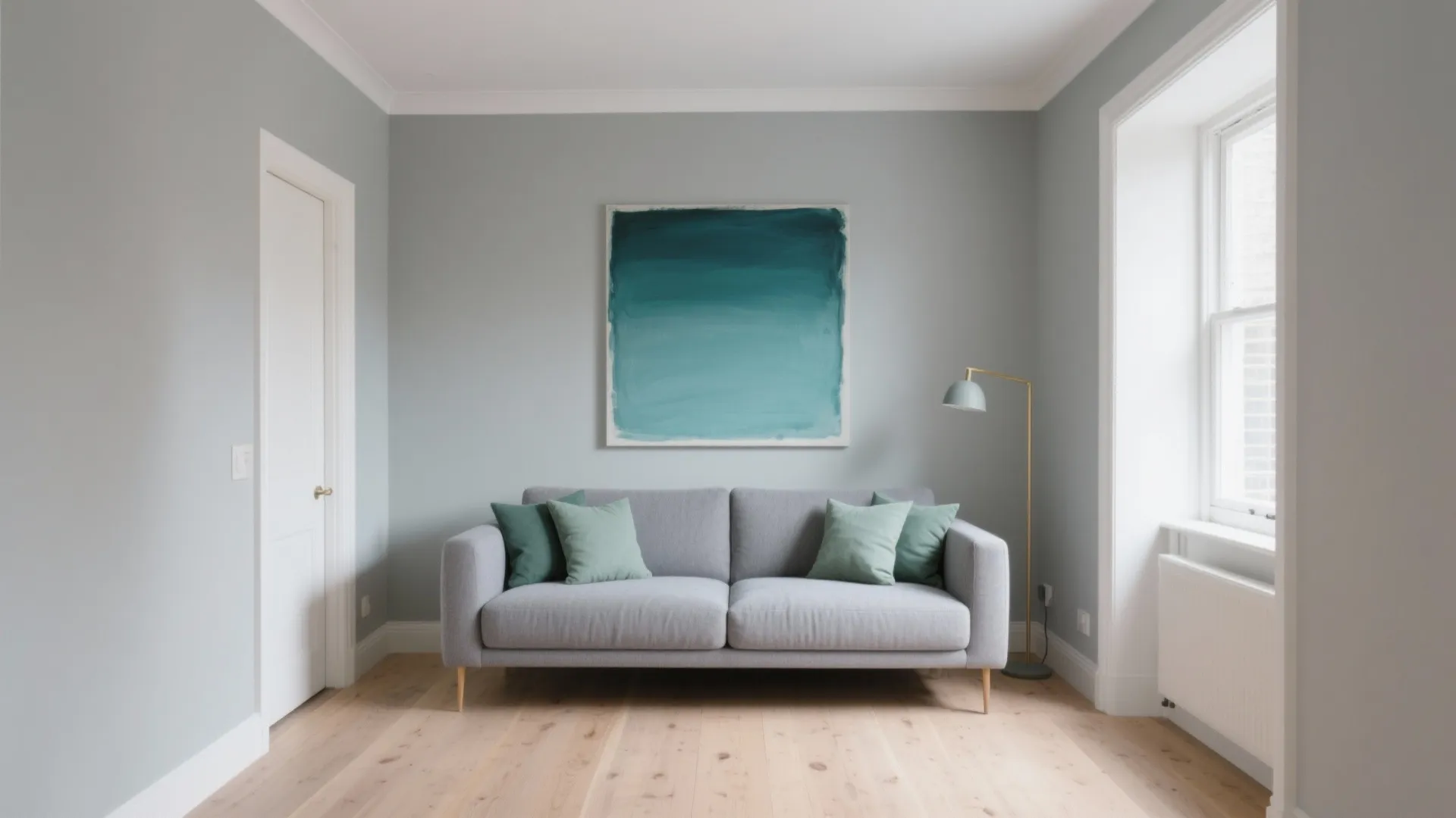 Grey + Blue-Green Accents for Balance