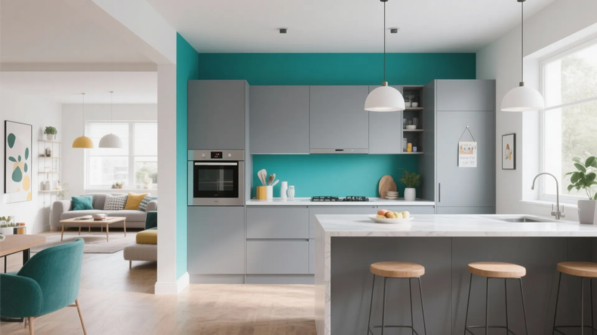 8. Teal for a Touch of Drama