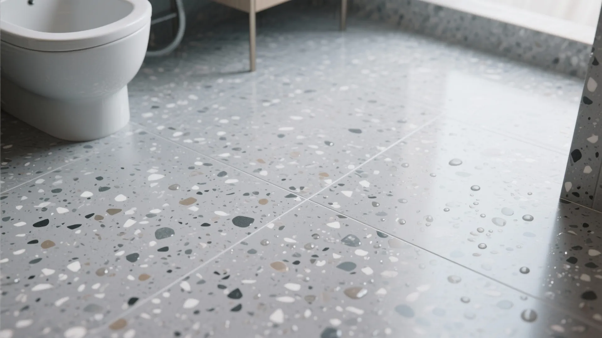 3. Mid-tone terrazzo with grey base